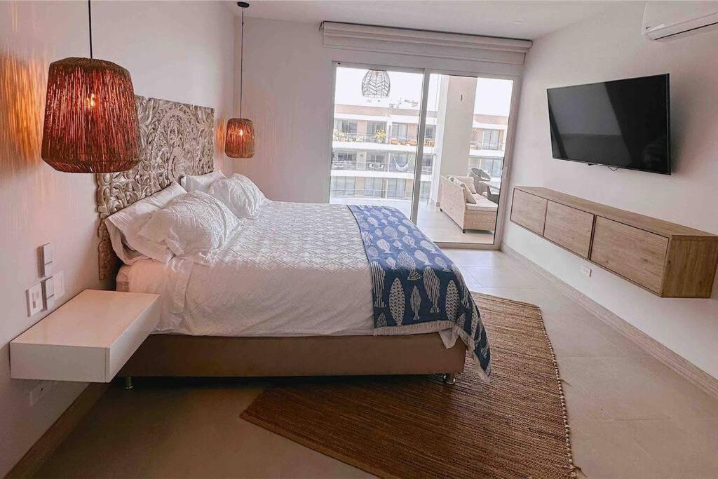 Lujoso Penthouse - Vista Al Mar - Playa Privada Cartagena Exterior foto
